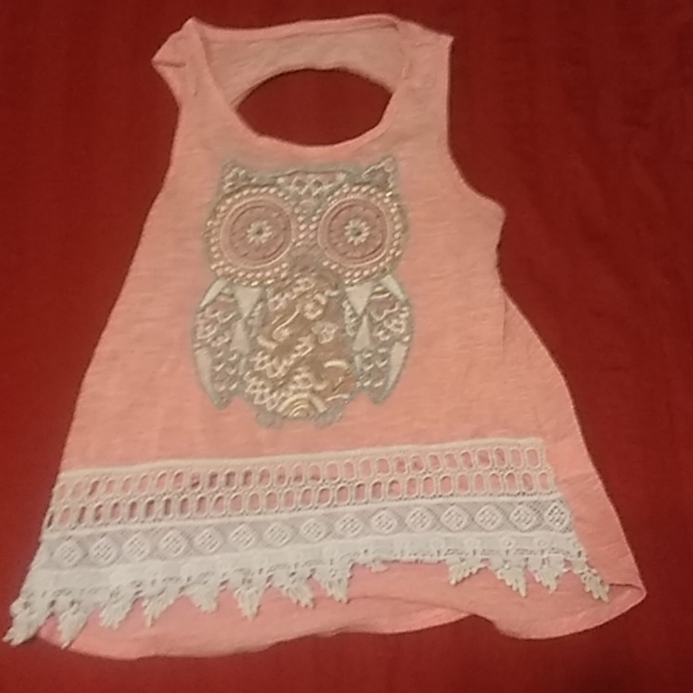 Pink Owl Tank Top